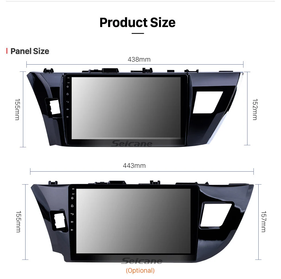 Perfect Seicane 2Din 10.1" Car GPS Navi HD 4-Core Android 9.0 AutoStereo For Toyota Corolla 2013 2014 2015 Multimedia Player Support DVR 16