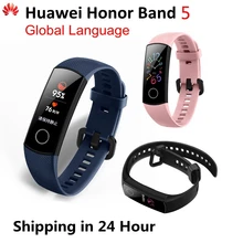 Original Huawei Honor Band 5 4 Smart Band Oximeter Color Screen Blood Oxygen Heart Rate Monitor 5ATM Waterproof Honor Band 5 NFC