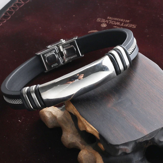 Kliss Leather Stainless Steel Bracelet - Image 4