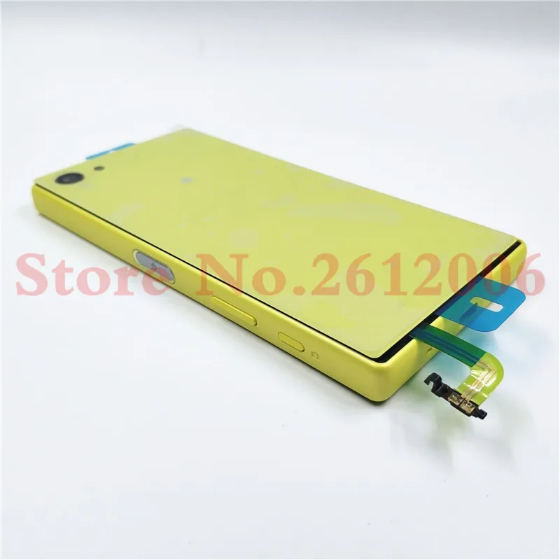 Полный Корпус ЖК-панель средняя рамка для sony Xperia Z5 Compact E5803 E5823 Крышка батарейного отсека с боковыми кнопками
