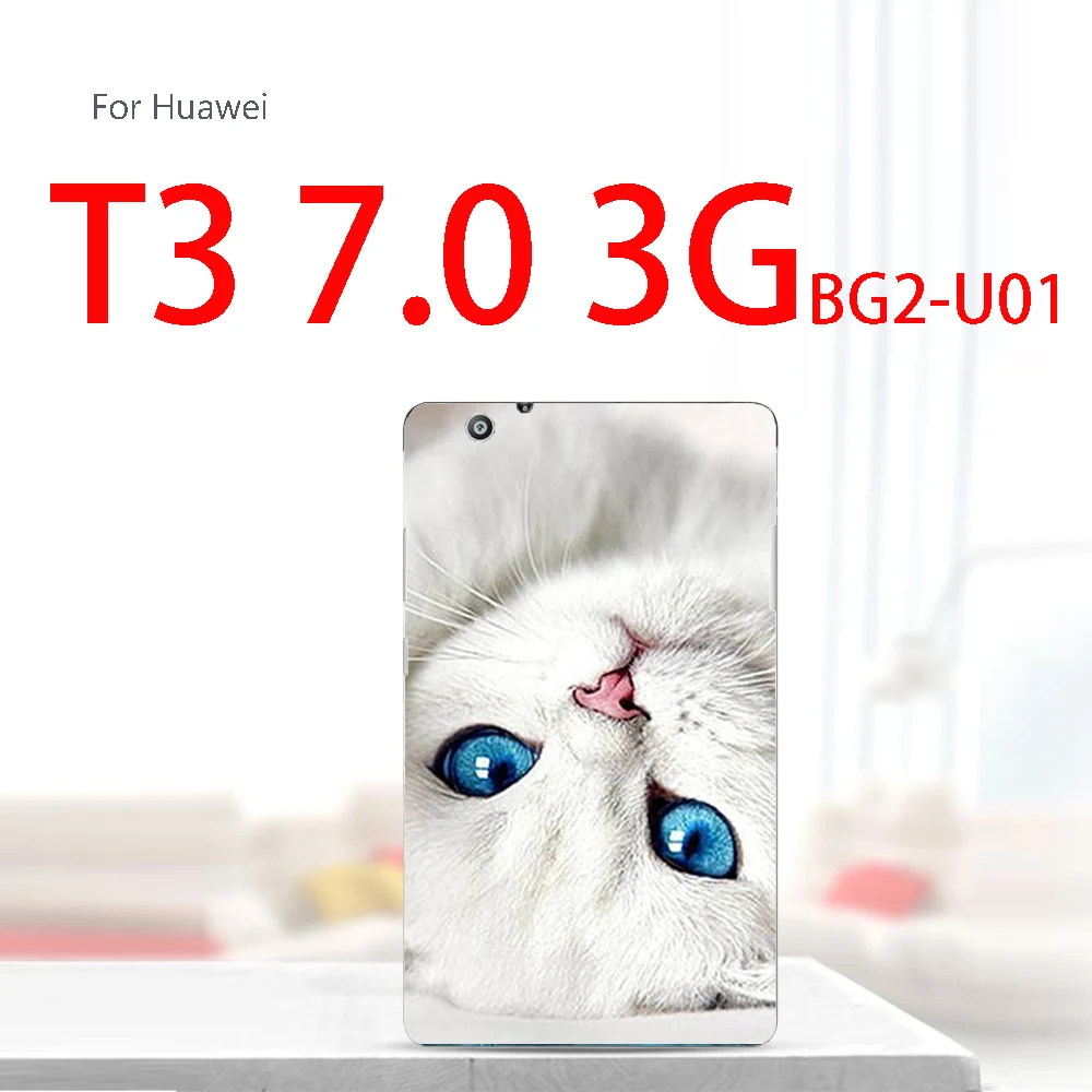 Разноцветный планшет чехол для huawei MediaPad T3 7,0 3g версия BG2-U01 7 дюймов ультра тонкий мягкий силиконовый чехол на заказ Diy - Цвет: G14 lan yan mao
