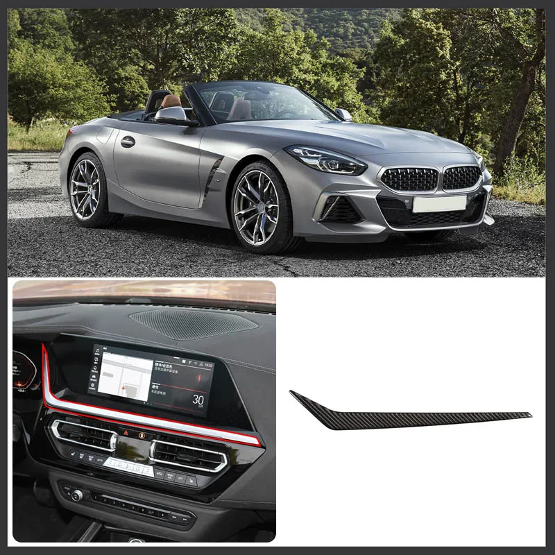 

For BMW Z4 2017-2020 car styling soft carbon fiber decorative stickers on the air outlet of the central control car accessories