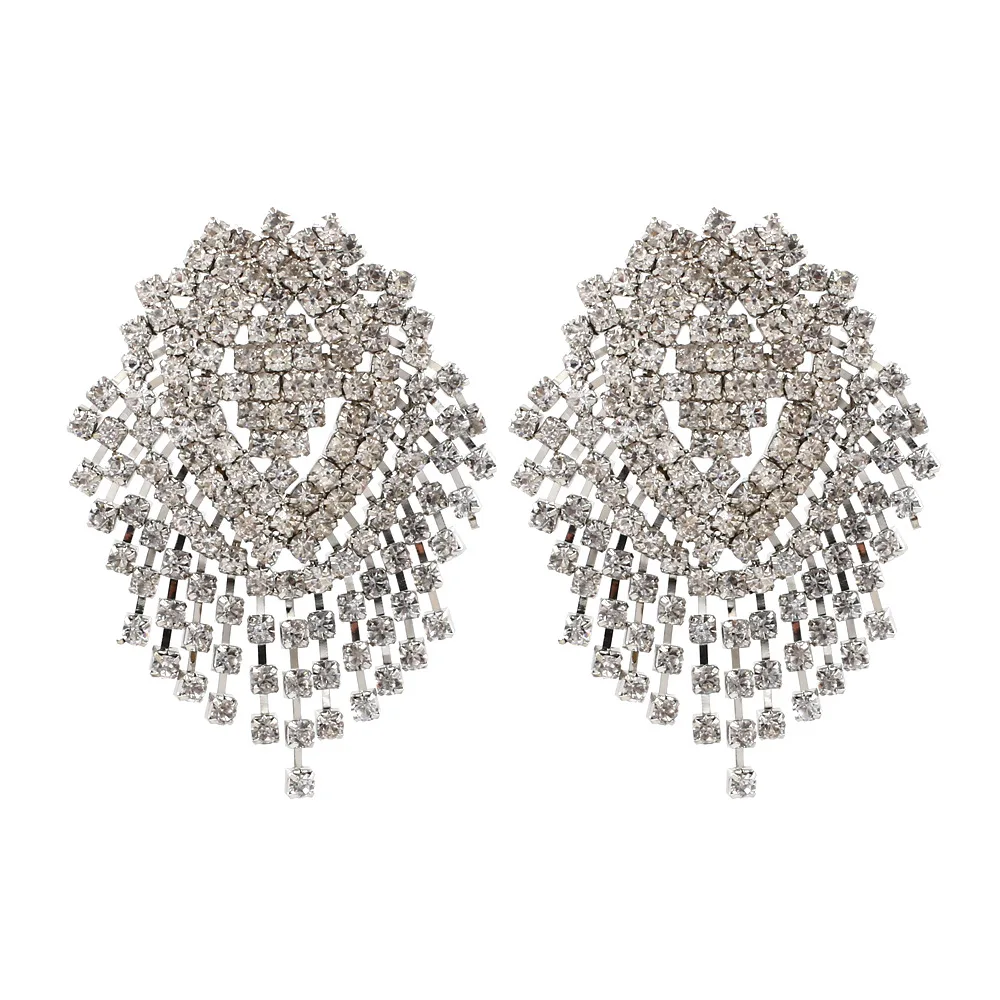 Посеребренный Fashion street shoot environmental protection plating new tassel earrings - Окраска металла: Посеребренный
