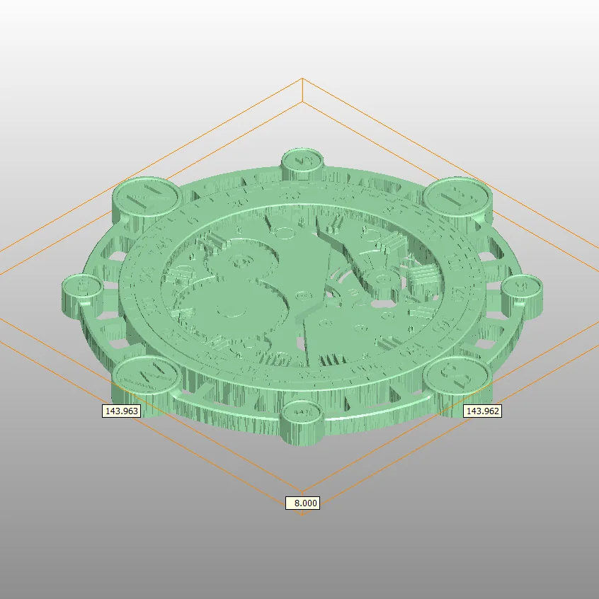 3d модель рельеф для фрезерный станок с ЧПУ в STL формат файла часы 34 7 МБ C22|3d model