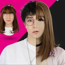 Транссексуал Реалистичная силиконовая маска для женщин Трансвестит транссексуал латекс сексуальный косплей для мужчин транссексуал трансвестит Королева Хэллоуин