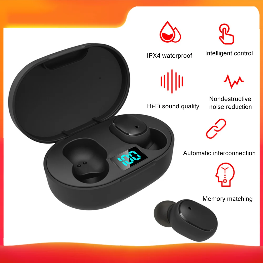 Новейшие TWS Wrieless наушники E6S Интеллектуальные Bluetooth наушники стерео спортивные наушники с микрофоном для iPhone смартфон Huawei