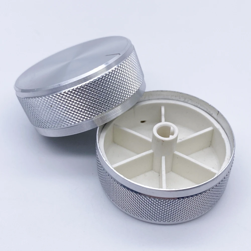 Aluminum Alloy Potentiometer Encoder Volume Control Audio Knob Cap 48*19mm for 6mm Shaft Hole Knob (Knurled Shaft Dia/D-axis) potentiometer knob cap aluminum knob rotary encoder knob