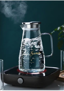 

Nordic Glass White Transparent Hot Cold Water Bottle Large Capacity Juice Drinking Water Bottle Glass Water Bottles II50SPHSH