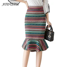 Printed Ruffles Elegant Midi Skirt Women 2020 New Fashion High Waist Office Ladies Stretch Mermaid Skirts Plus Size S-5XL Skirts Printed Ruffles Elegant Midi Skirt Women 2020 New Fashion High Waist Office Ladies Stretch Mermaid Skirts Plus Size S-5XL Skirts