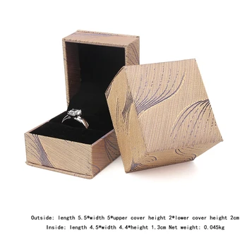 

New Gold Golden Silk Blue Brocade Cloth Jewelry Ring Necklace Customized Creative Gifts For Women And Girl Birthday Anniversary
