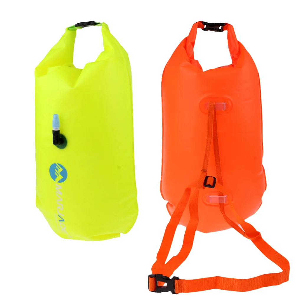 2 Pieces Inflatable Swim Tow Float Dry Bag Storage Pouch For Wild Swimming Floating Kayaking Surfing Stand Up Paddling