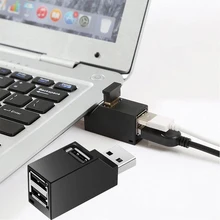 Мини 3 порта USB 3,0 концентратор высокоскоростной передачи данных сплиттер коробка адаптер для ПК ноутбук MacBook Pro компьютерные аксессуары