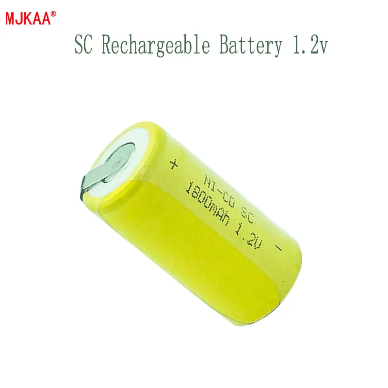 10 шт Sub C SC 22420 1,2 V батареи 1800mAh 22*22*42 Ni-MH батареи с удлинителем, обработанные в инструменты батареи