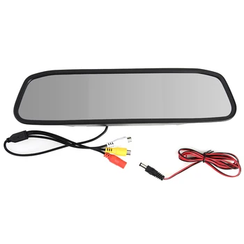 

VODOOL 4.3'' Car Auto TFT Car Parking Mirror Monitor 2 Video Input For Rear view Camera Parking Assistance System
