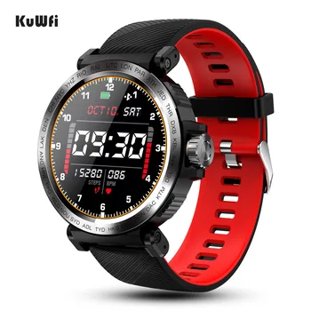 

Kuwfi Full Screen Touch Sport Watch IP68 Waterproof Men Smart Watch Sports Clock Heart Rate Monitor Smartwatch For IOS Android