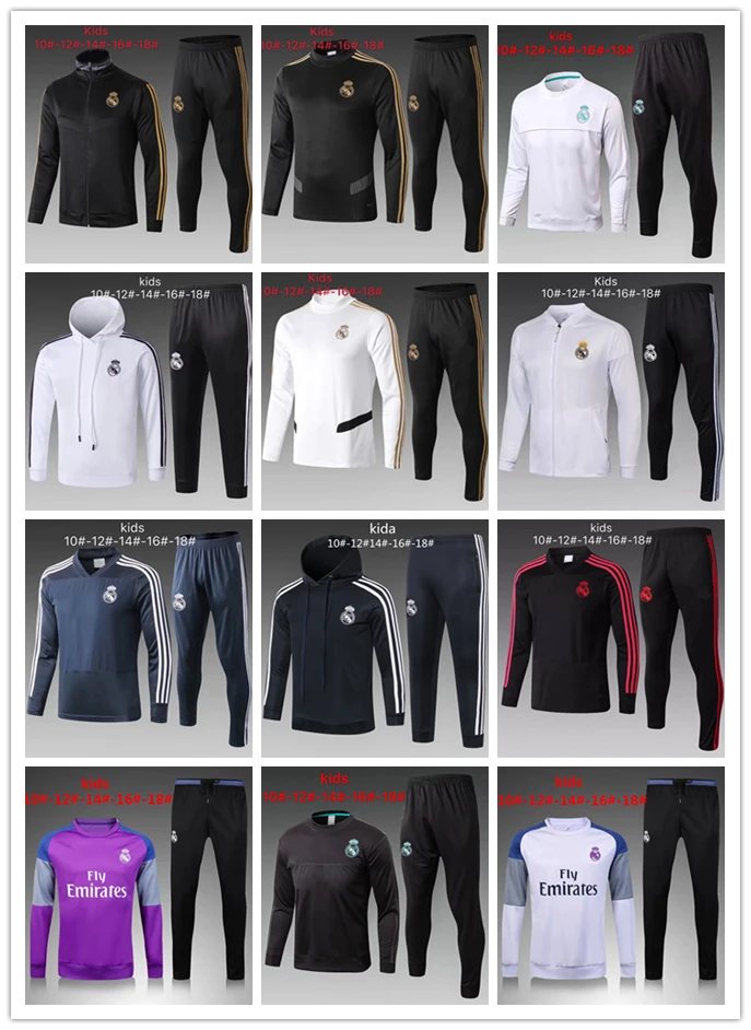 Новинка, детский спортивный костюм для футбола, зимний спортивный костюм, куртка на молнии с капюшоном, трикотажные изделия