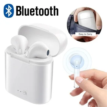 

i7 Tws Bluetooth Earphone Wireless Earbuds Headphones Business Key Bluetooth Music Headset For Smart Phone with charging box