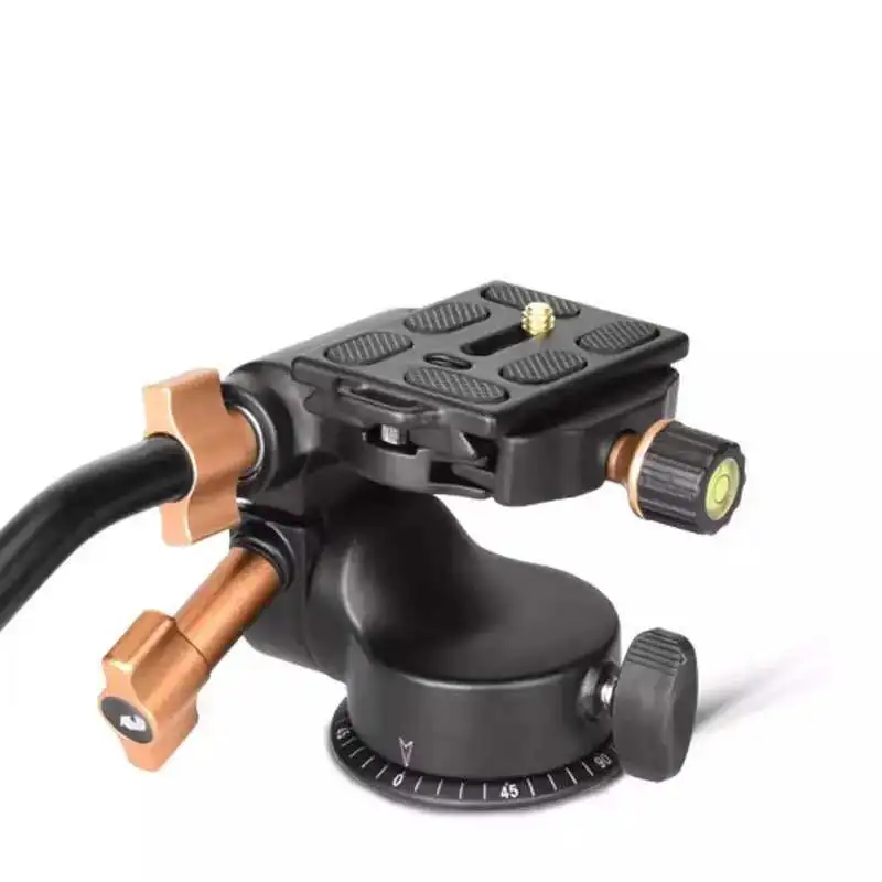 QZSD Q08S Aluminum 3-Way Fluid Head Rocker Arm Video Tripod Ball Head for Canon Nikon Sony Fujifilm DSLR Camera Tripod Monopod tripod ball head camera fluid head