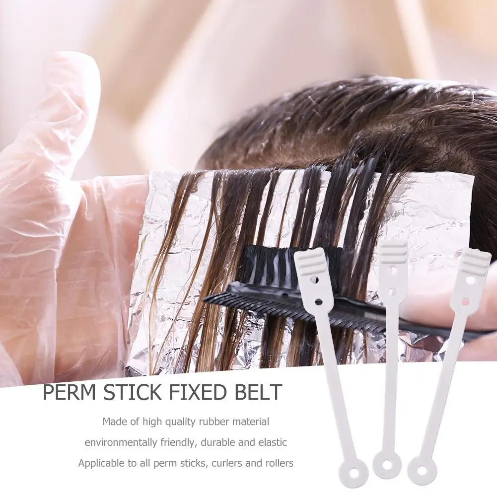 Hair Styling Tool 50pcs/set Pro Perm Rod Bands Replacement for Long Professional Perm Rods
