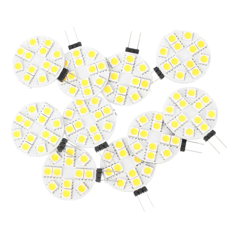 

10x G4 5050 SMD 12 LED Light Warm White Car Marine Bulb
