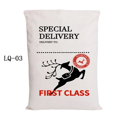 LQ-03Santa Sacks Санта-мешки 1 шт. Новое поступление Рождественский мешок шнурок вечерние холщовые сумки Лидер продаж Санта-Клаус Детская сумка Рождественский подарок - Цвет: LQ-03Santa Sacks