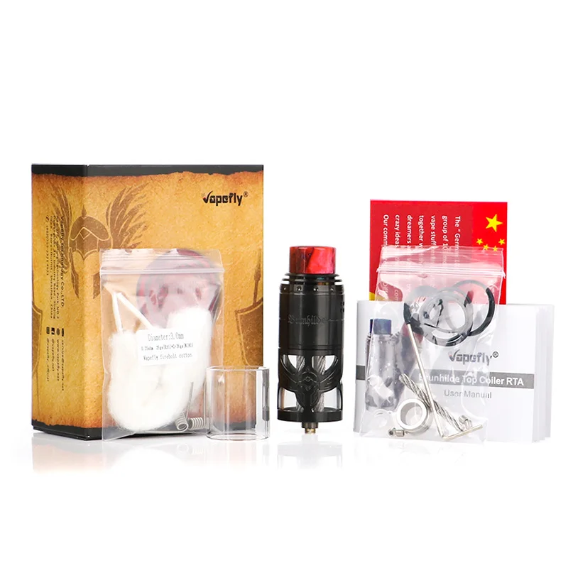 Вейп сигарета Vapefly Brunhilde атомайзер RTA 8 мл/2 мл с полой конструкцией SS и двойной