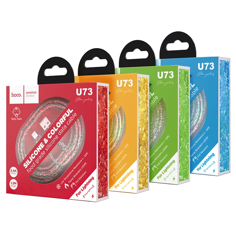 HOCO U73 28 шт./лот 1,2 м Прочный USB кабель для iPhone кабель Micro кабель для samsung USB кабель провод зарядного устройства
