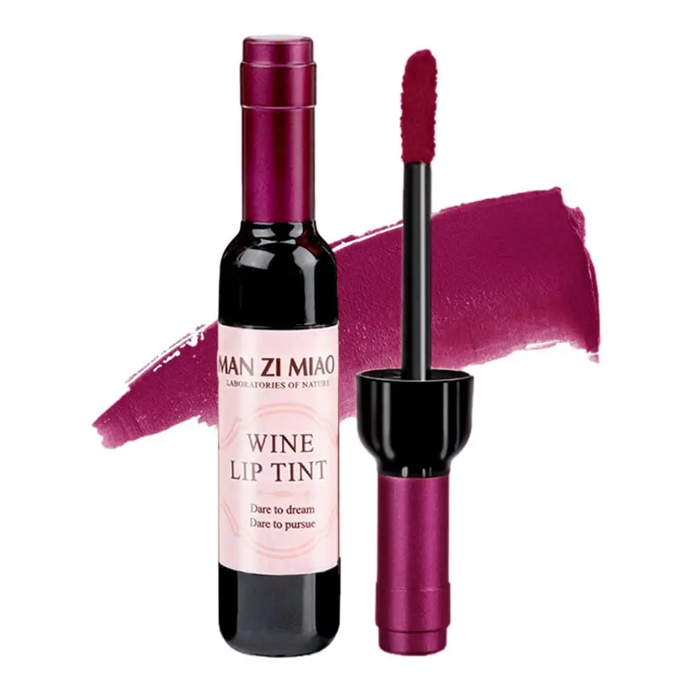 Lipstick Wine Lip Stain Baby Pink Lipgross Matte Liquid Lip Glaze Long Lasting Waterproof Stain Nonstick Cup