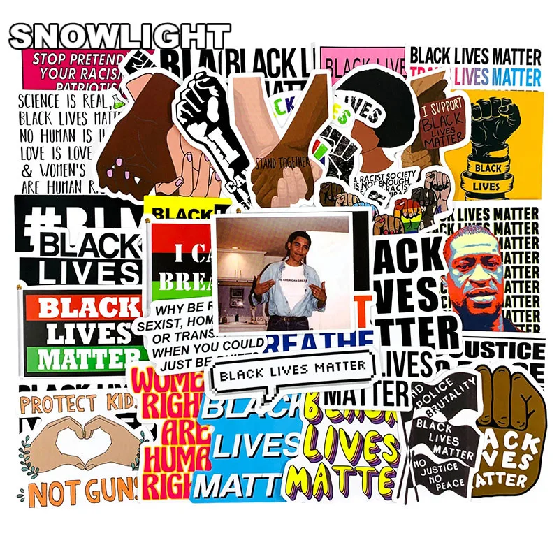 10/30/50pcs/lot George Floyd Waterproof Stickers Justice Peace Stickers For Refrigerator Motorcycle Skateboards Laptop Guitar