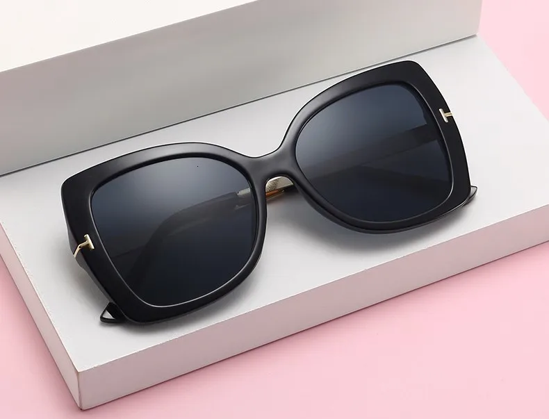 Большие солнцезащитные очки кошачий глаз для женщин, роскошные брендовые Модные солнцезащитные очки с одним мостом, мужские очки, ретро сплав, очки Ins Shades