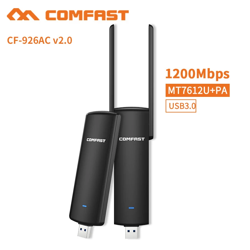 COMFAST CF 926AC V2 USB Wi Fi адаптер 1200 Мбит/с двухдиапазонный 2 4 ГГц и 5 8 wifi ключ настольный