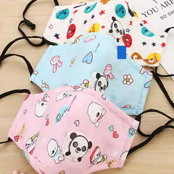 

Cartoon Children Cotton Mask Kids Mask Haze Dust Pm 2.5 Face Mask Breathable Valves 4 Layer Kids Mask Change Filter