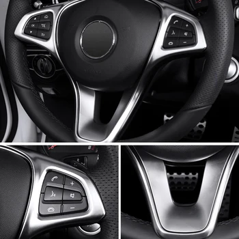 

For Mercedes Benz C class W205 2015-2017/E class W213/GLC X253 2016-2017 ABS Steering Wheel Button Frame Decoration Cover Trim