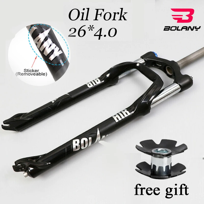 Bolany MTB Fork 26*4.0 Snow bike fork Straight Mountain Bike RL135mm