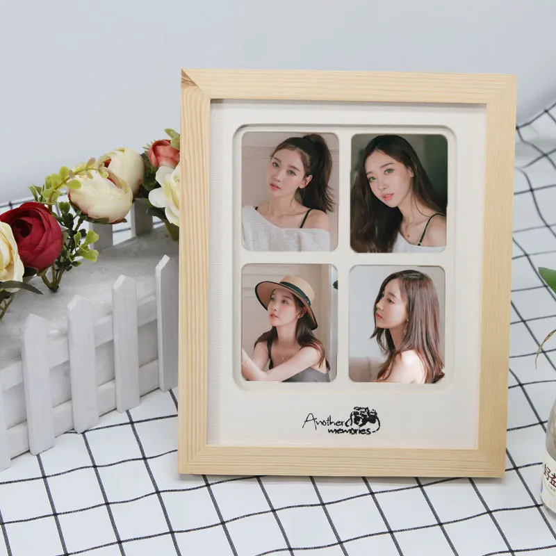 #*Cheap Nordic Modern Minimalist Wood Grain 7 Inch Photo Frame Creative Personality 6 Inch Desktop Decorations Ornaments Picture Frames