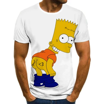 

Cartoon 3D Printing Simpsons Streetwear Men's and Women's T-shirts Harajuku T-shirts Funny Funny Clothing Teenager T-shirts