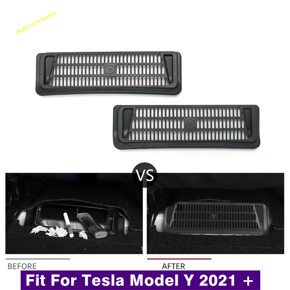 

Seat Under Heat Floor Air Conditioner AC Duct Vent Outlet Grille Cover Trim Fit For Tesla Model Y 2021 2022 Interior Accessories