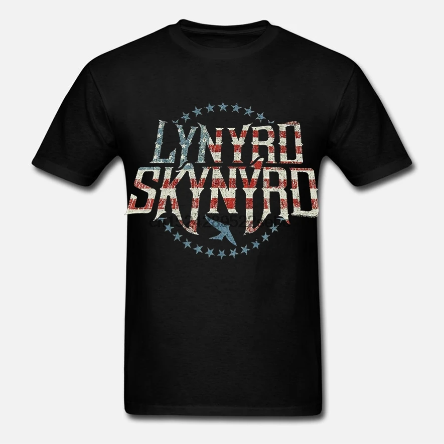 Lynyrd футболка для мужчин Harajuku Skynyrdstripes С Логотипом Звезды Лицензированная