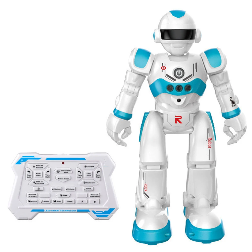 

RC Toy Robot Intelligent Programming Gesture Sensing Speed Adjustment Smart Robot With Sliding Walking Modes For Kids Boys Girls