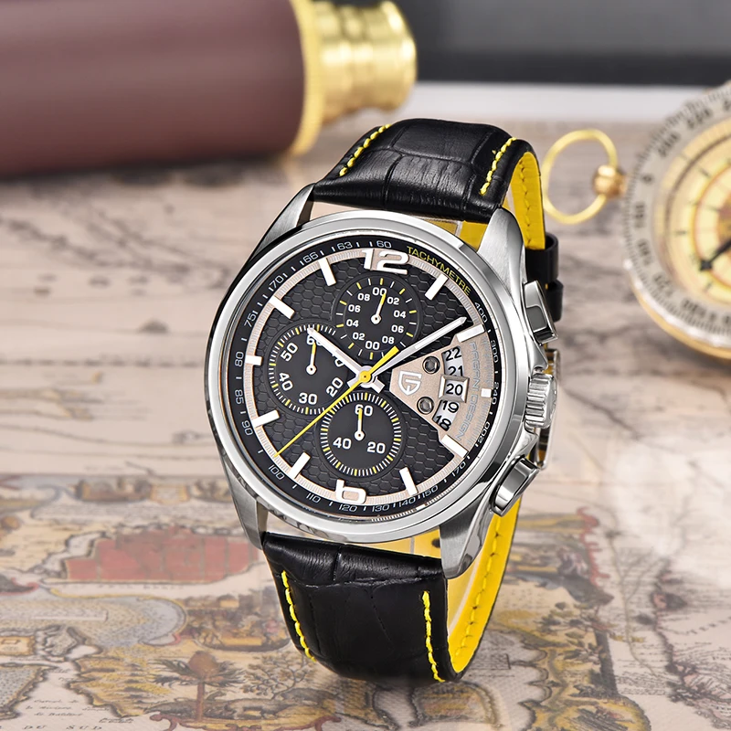 รูปสินค้า นาฬิกาผู้ชาย PAGANI DESIGN ควอตซ์โครโนกราฟกันน้ำ