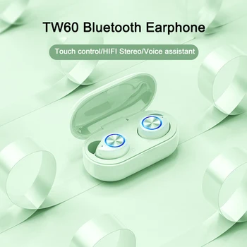 

Wireless Earphone Headset Tws Bluetooth 5.0 Touch Control Earbuds HIFI Stereo Noise reduction Mic Earphones With Power Bank