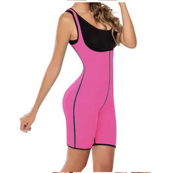 

Neoprene Sauna Suit Underbust Bodysuit Women Slimming Full Body Shapers Leg Fajas Waist Trainer Shapewear With Zipper Plus Size
