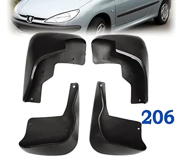 

Automotive 4PCS Rear Car accessory Mudguard Mud Flaps Splash Guard Fit For PEUGEOT 206 3DR&5DR HATCHBACK