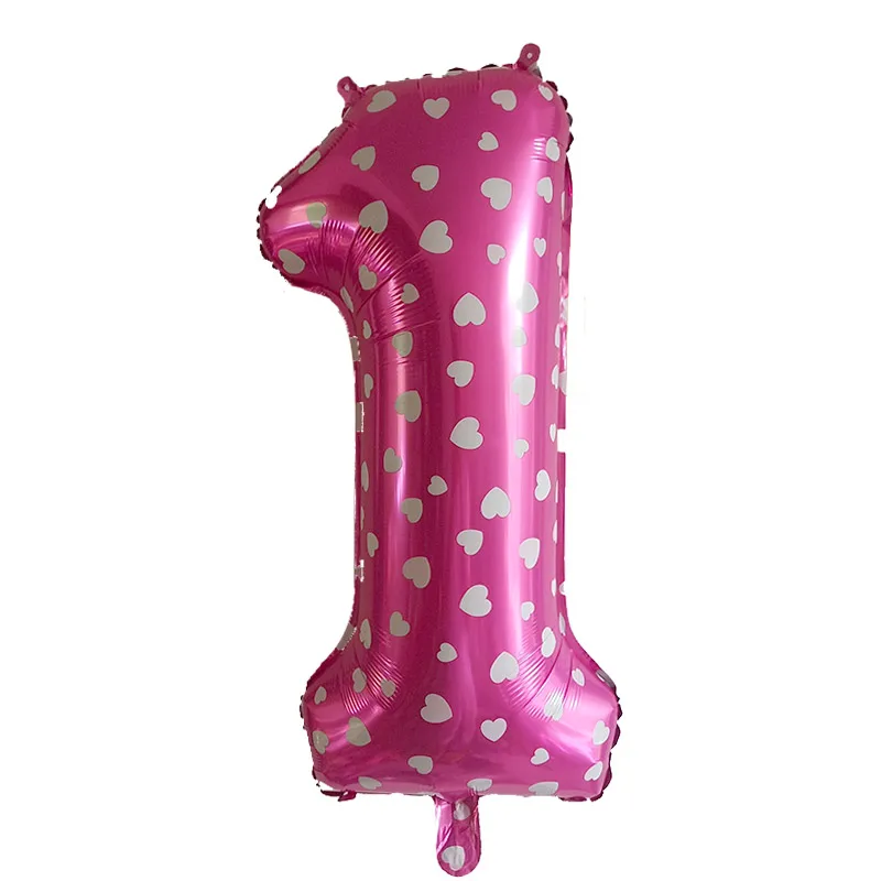 KUKUZHU 1-й День рождения воздушные шары из фольги в виде цифр баннер первый ребенок мальчик девочка вечерние украшения мой 1 год поставки - Цвет: Золотой