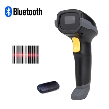 

Handheld Pocket mini Wireless Bluetooth barcode scanner Bar Code Reader 1D 2.4G 32 Bit scan with stand for IOS Android Windows