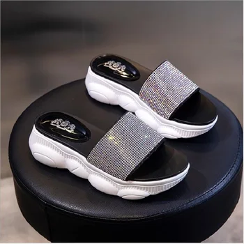 

Summer slippers new net red with the same casual wild flat bottom round head Korean wild student women's shoes tide