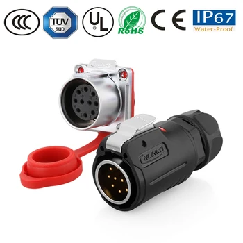

Waterproof Connector Conductor Cable Plug and Socket M24 10 Pin Dust-proof IP67 Solar/Electronic Component LED Lamp Semimetallic