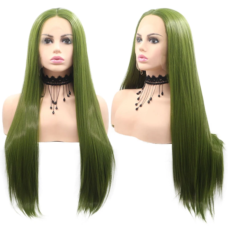 Pastel Mint Lime Green Silky Straight Synthetic Lace Front Wigs Lolita Glueless Heat Resistant Fiber Wig With Middle Part Hair корзина для бумаг 13 5 литров erichkrause pastel mint литая мятная