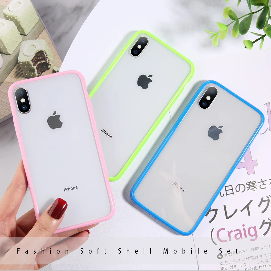 

Anti-fall Transparent Shockproof Phone Case For iPhone11 Pro Max X XR Xs Max Soft TPU Simple Clear Cover For iPhone6 6s 7 8 Plus