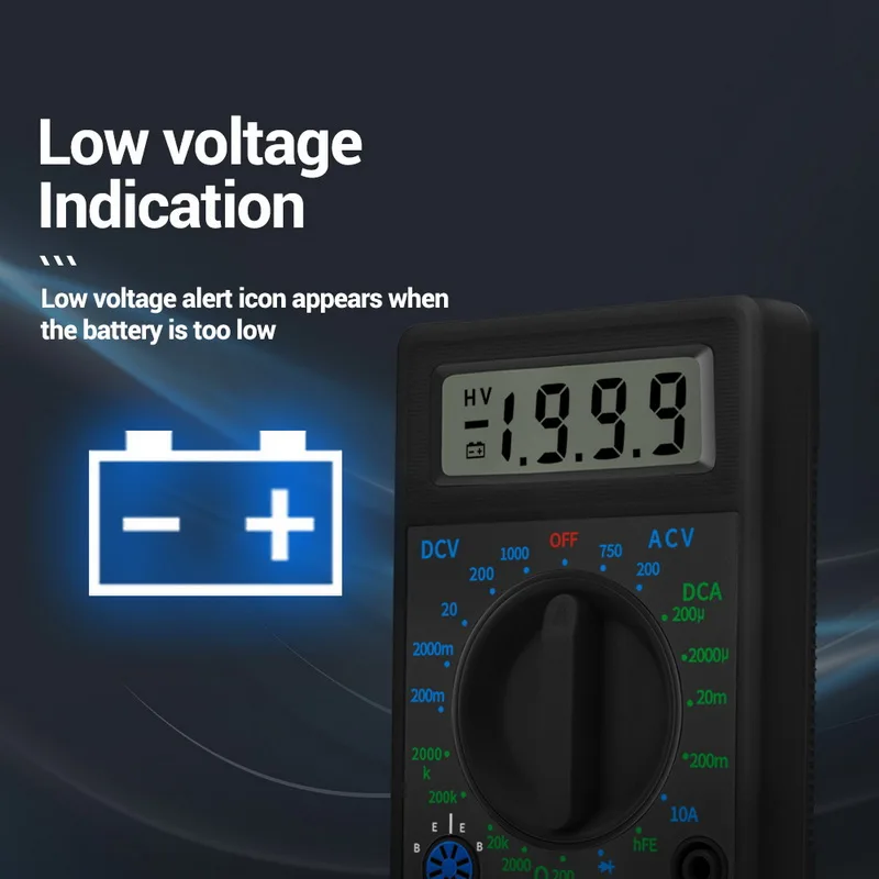 1 шт. DT830G мультиметр AC/DC Цифровой 750/1000 в Черный Автоматический диапазон ручные ЖК-цифровые мультиметры Вольтметр Амперметр Ом тестер